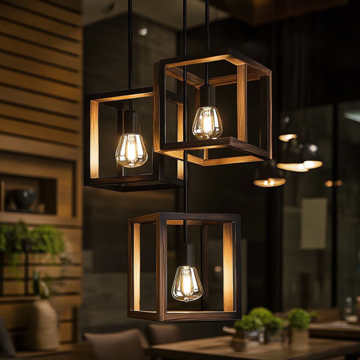 Wooden-Cube-Frame-Chandelier